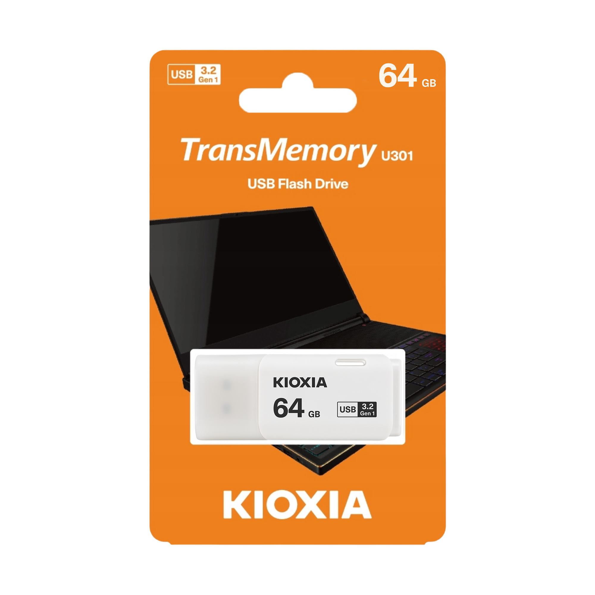 Флешка Kioxia TransMemory U301 64GB USB Type-A 3.2 Gen 1 белый