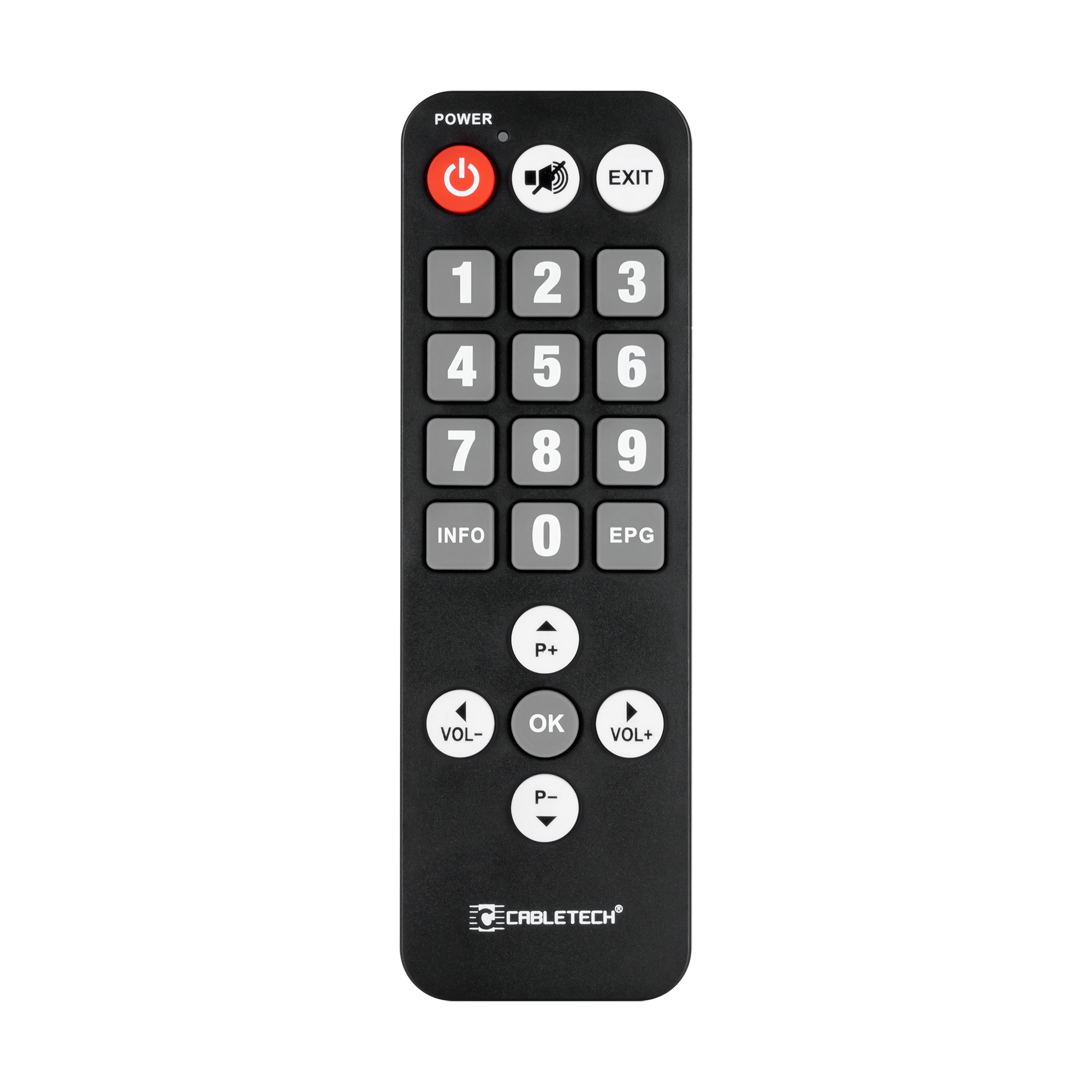 Cabletech Universāla DVB-T tālvadības pults senioriem