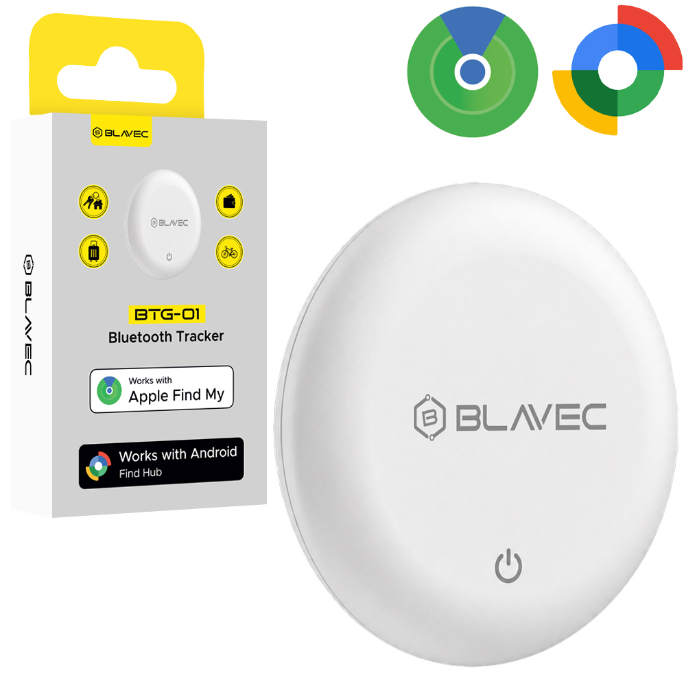 Balts Blavec BTG-01 Bluetooth priekšmetu izsekotājs Apple un Android ierīcēm (BTBTG01-W)