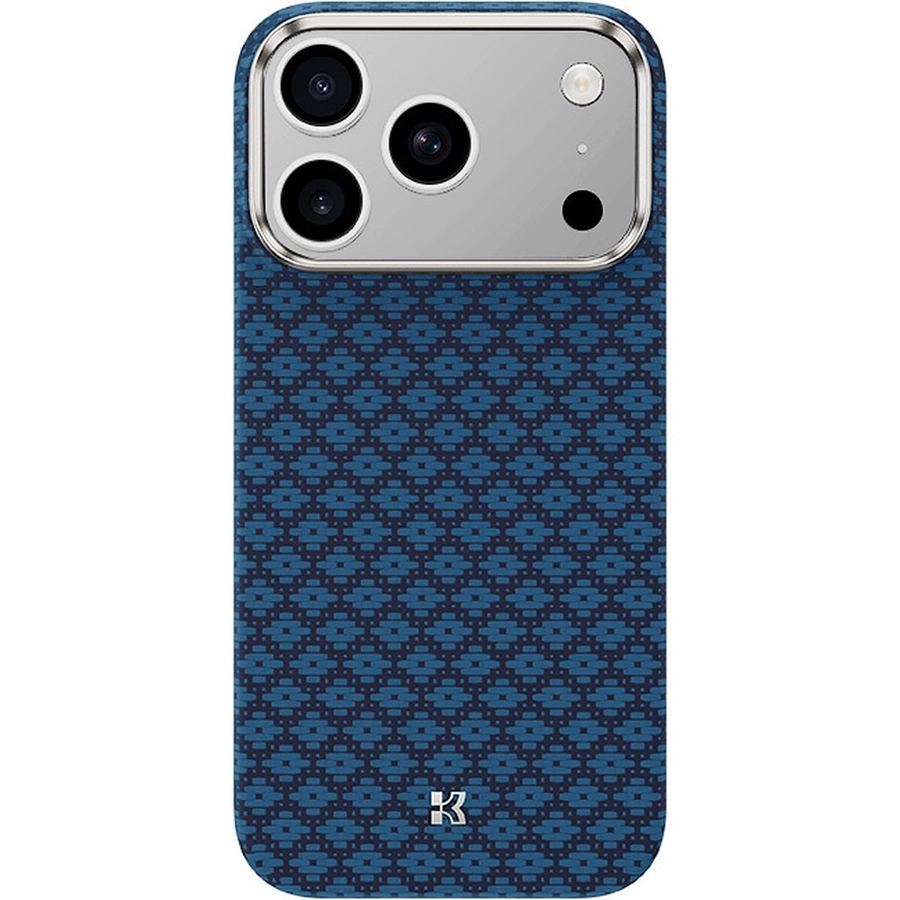 Zils Benks Magnetic Armor Air Armor Grid 600D kevlara vāciņš ar metāla rāmi (C.K.FL.AP.BE.0072), paredzēts iPhone 18 Pro / iPhone 17 Pro