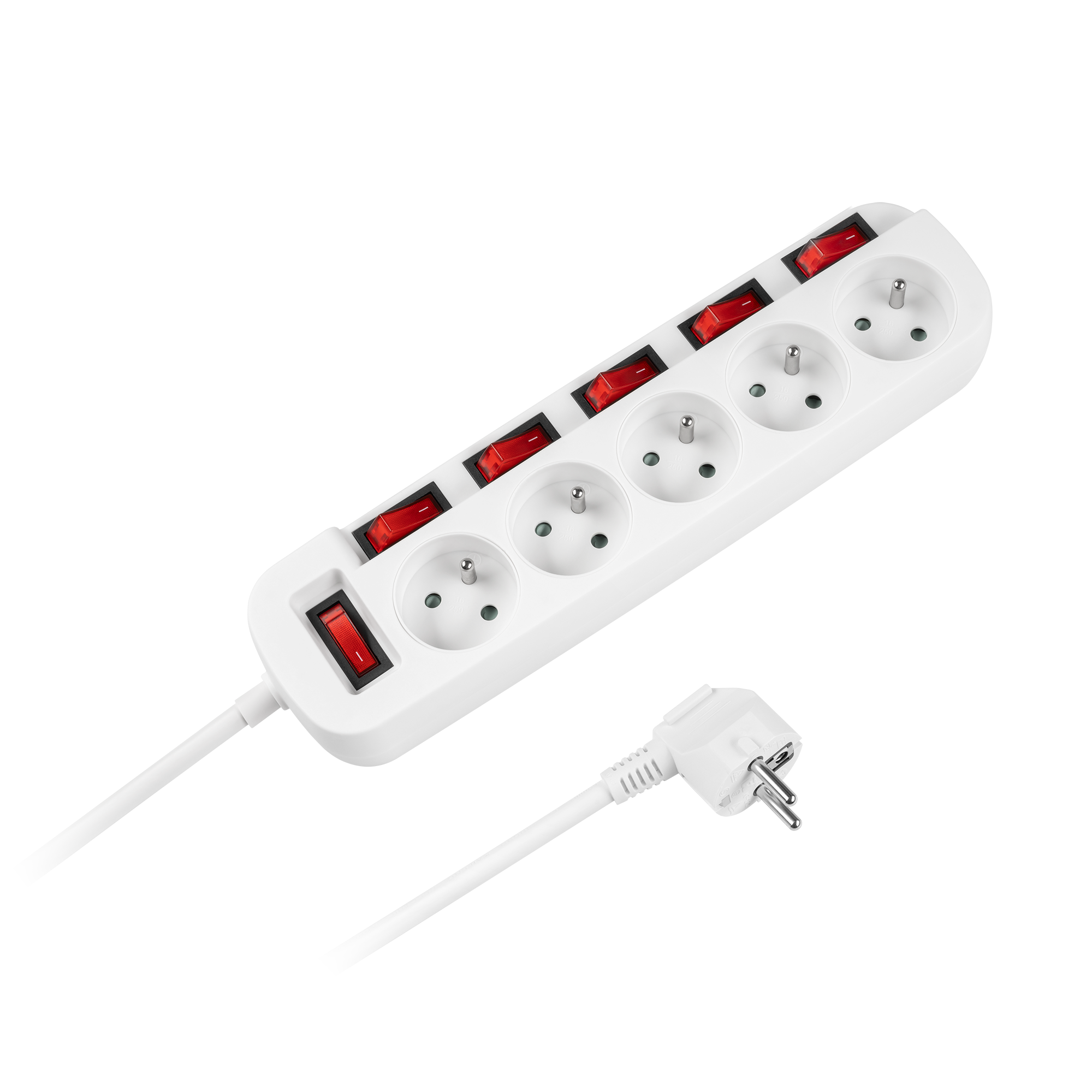 Rebel 5 ligzdu pagarinātājs ar 6