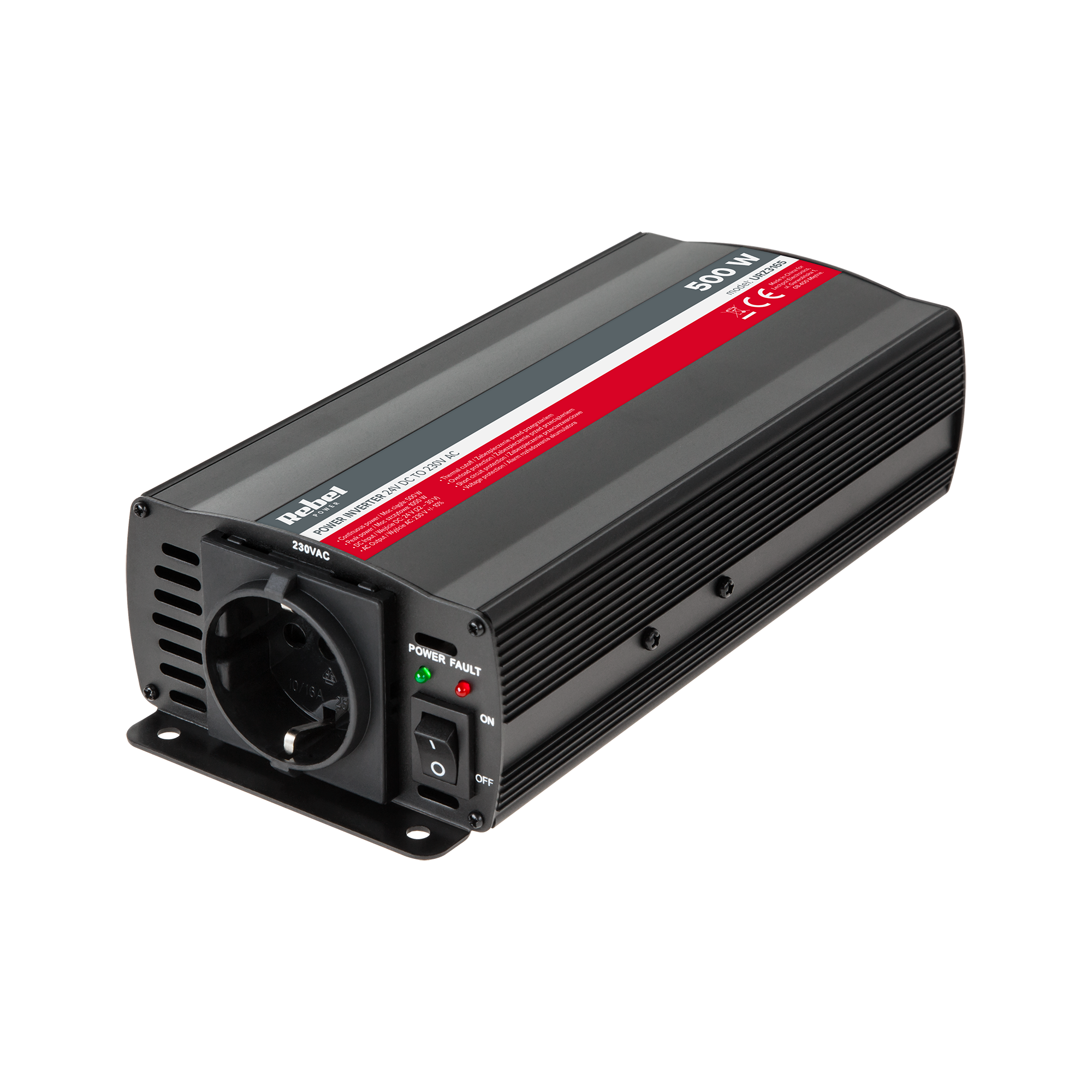 REBEL 24 V–230 V sprieguma pārveidotājs