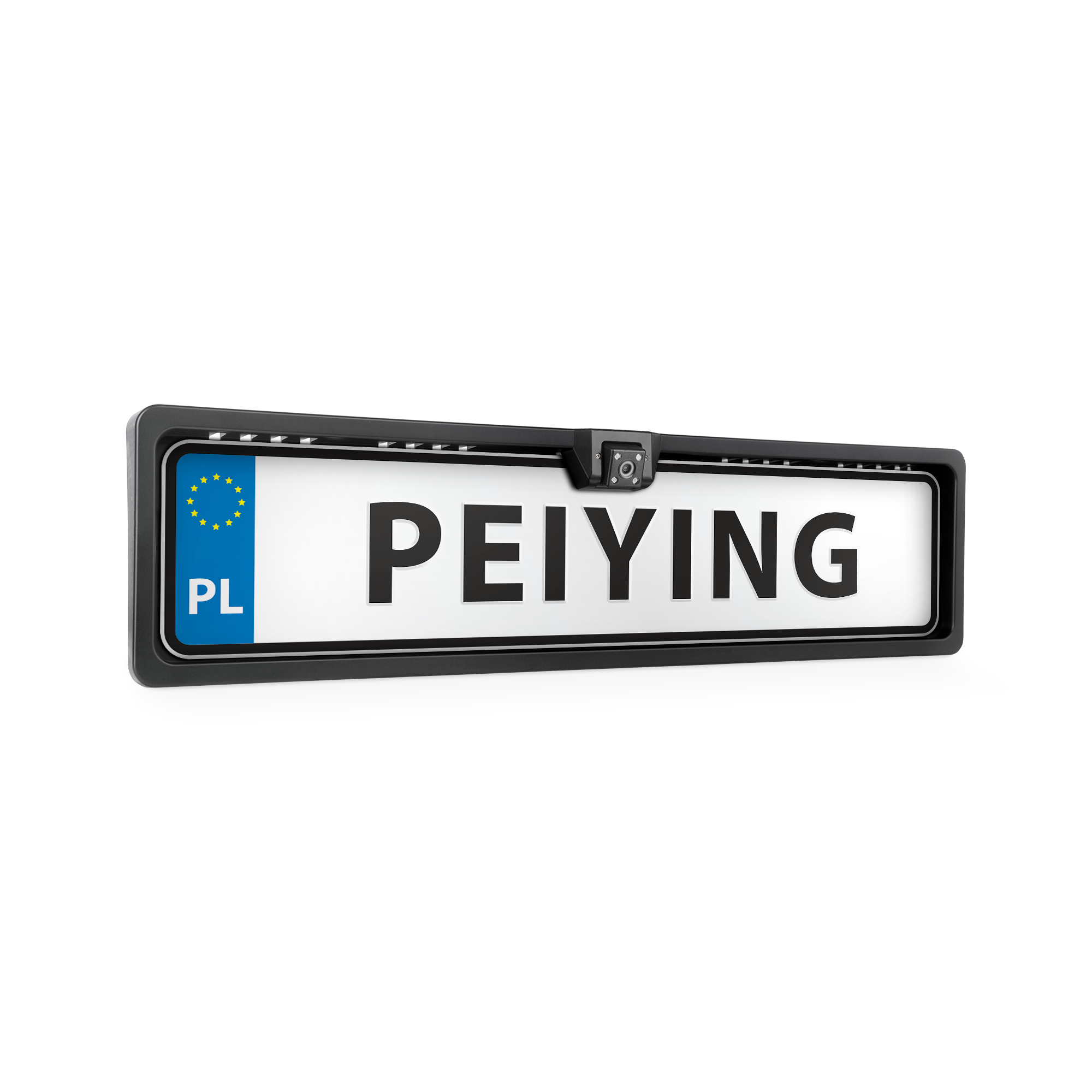 Peiying nakts redzamības automašīnas atpakaļgaitas kamera numura zīmes rāmī