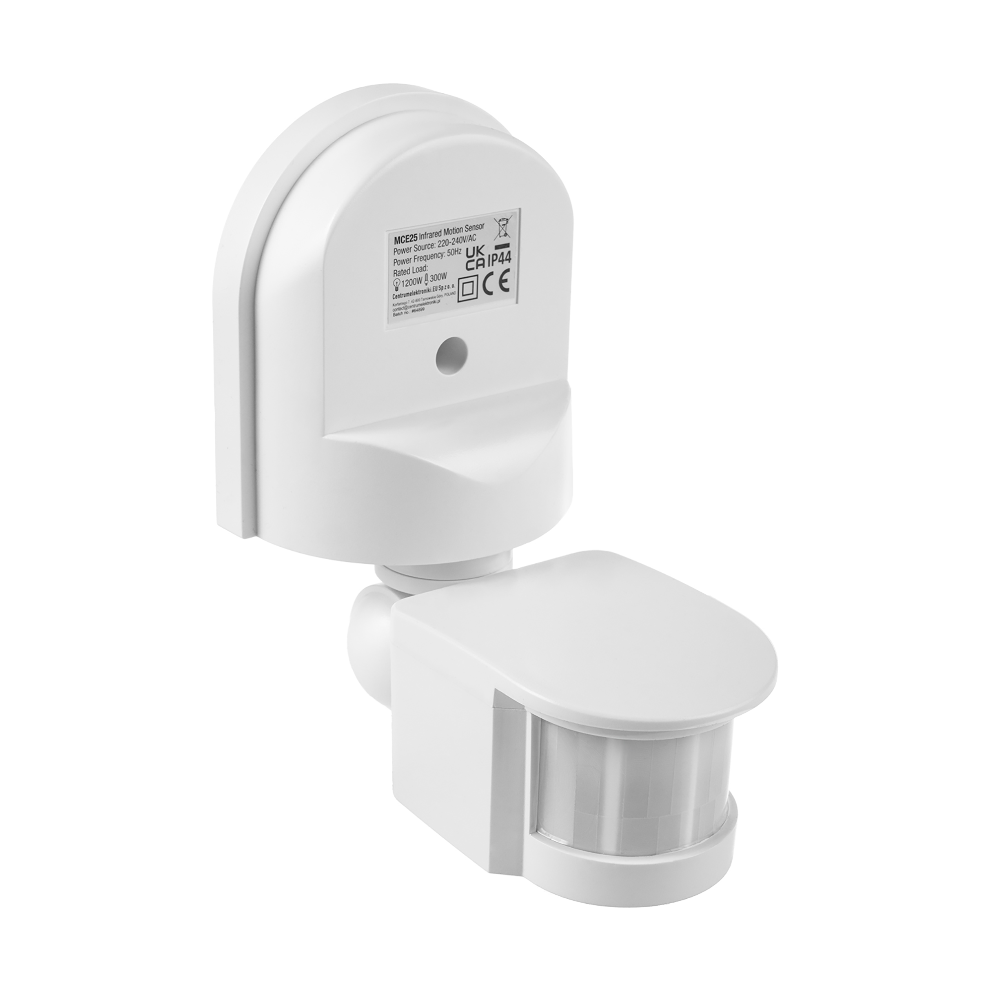 MCE25W sienas 180° kustības un krēslas sensors