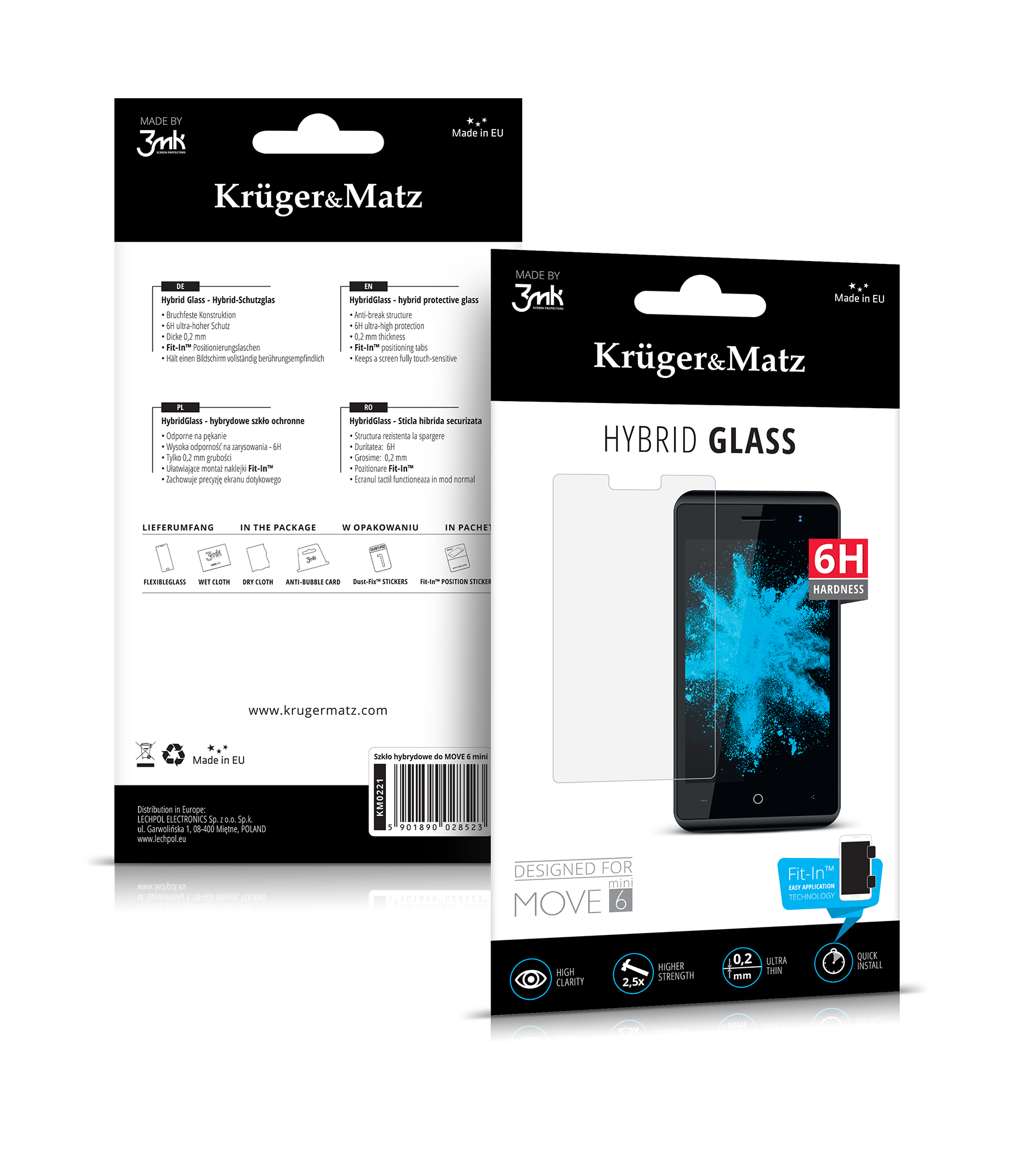 Kruger&Matz hibrīda stikls Move 6 mini