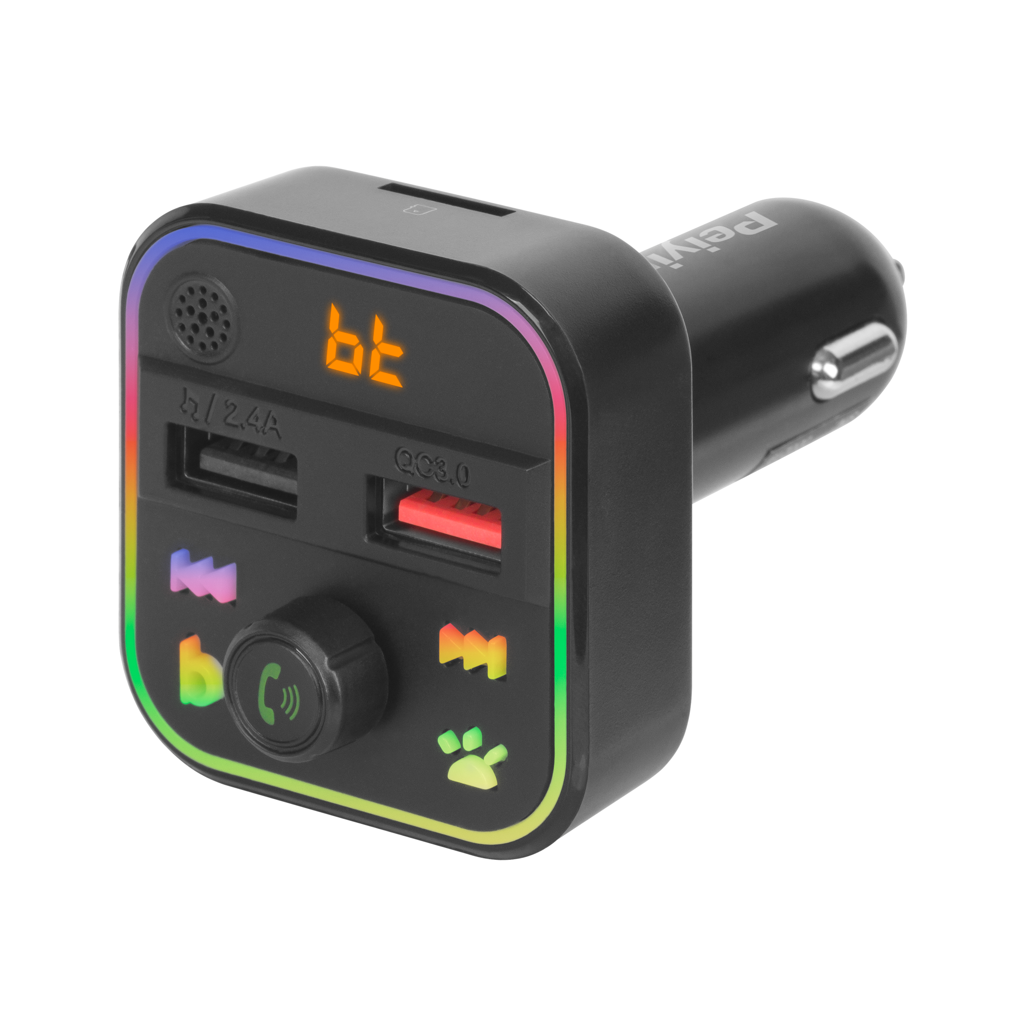 Automašīnas Bluetooth FM raidītājs ar 2 USB portiem