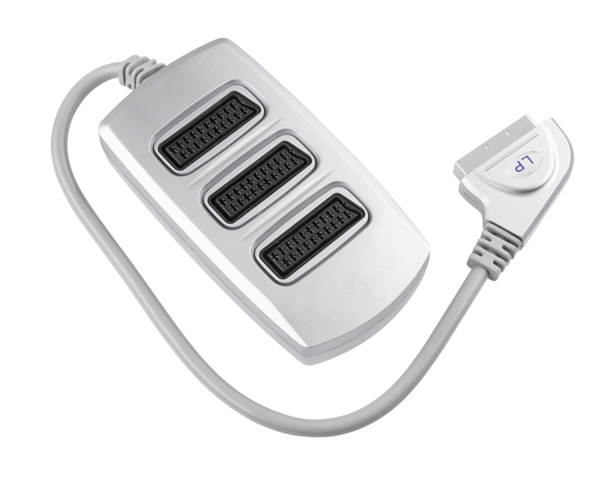 EURO plug to 3 EURO sockets adapter, HQ