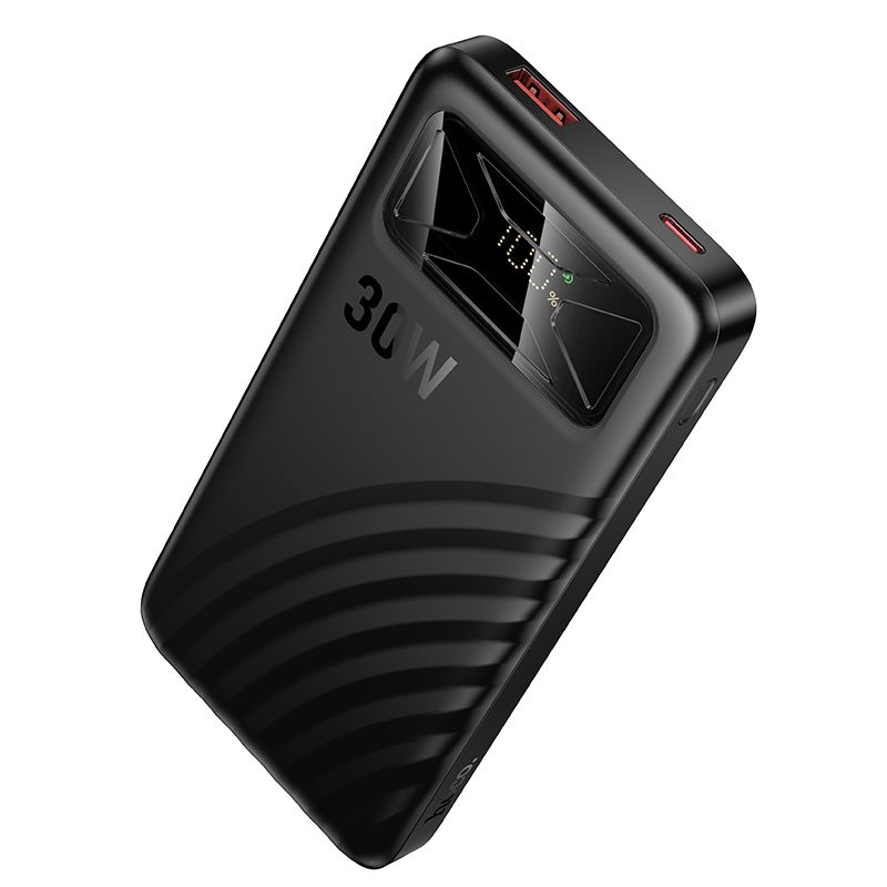 Ārējais akumulators Hoco Q42, 10000 mAh, QC PD, 30 W, 3 A, melns