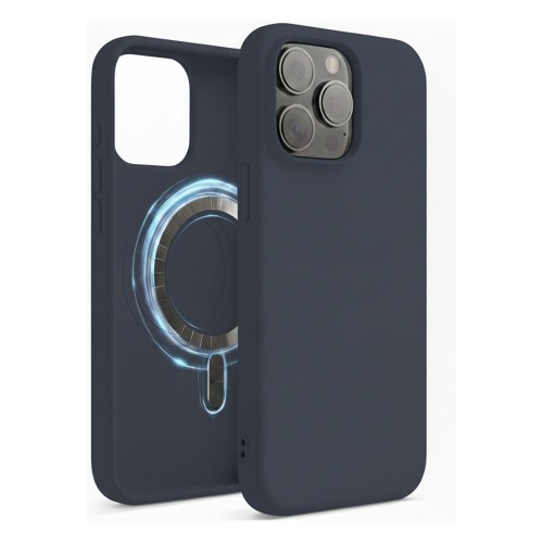 TM MagSafe Silicone vāciņš iPhone 15 Pro Max; krāsa: Storm Blue