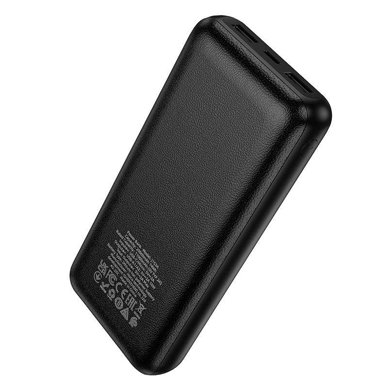 Ārējais akumulators Hoco J153A, 20000 mAh, 2 A, 10 W, melns