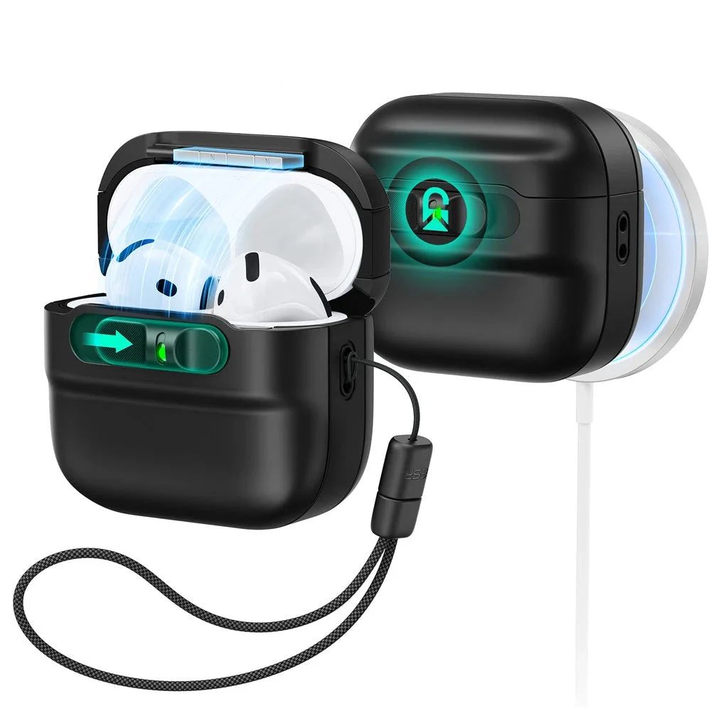 ESR Pulse Halolock MagSafe futrālis AirPods 4, melns