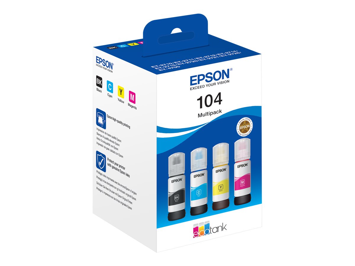 Epson 104 EcoTank tintes komplekts, 4 krāsas
