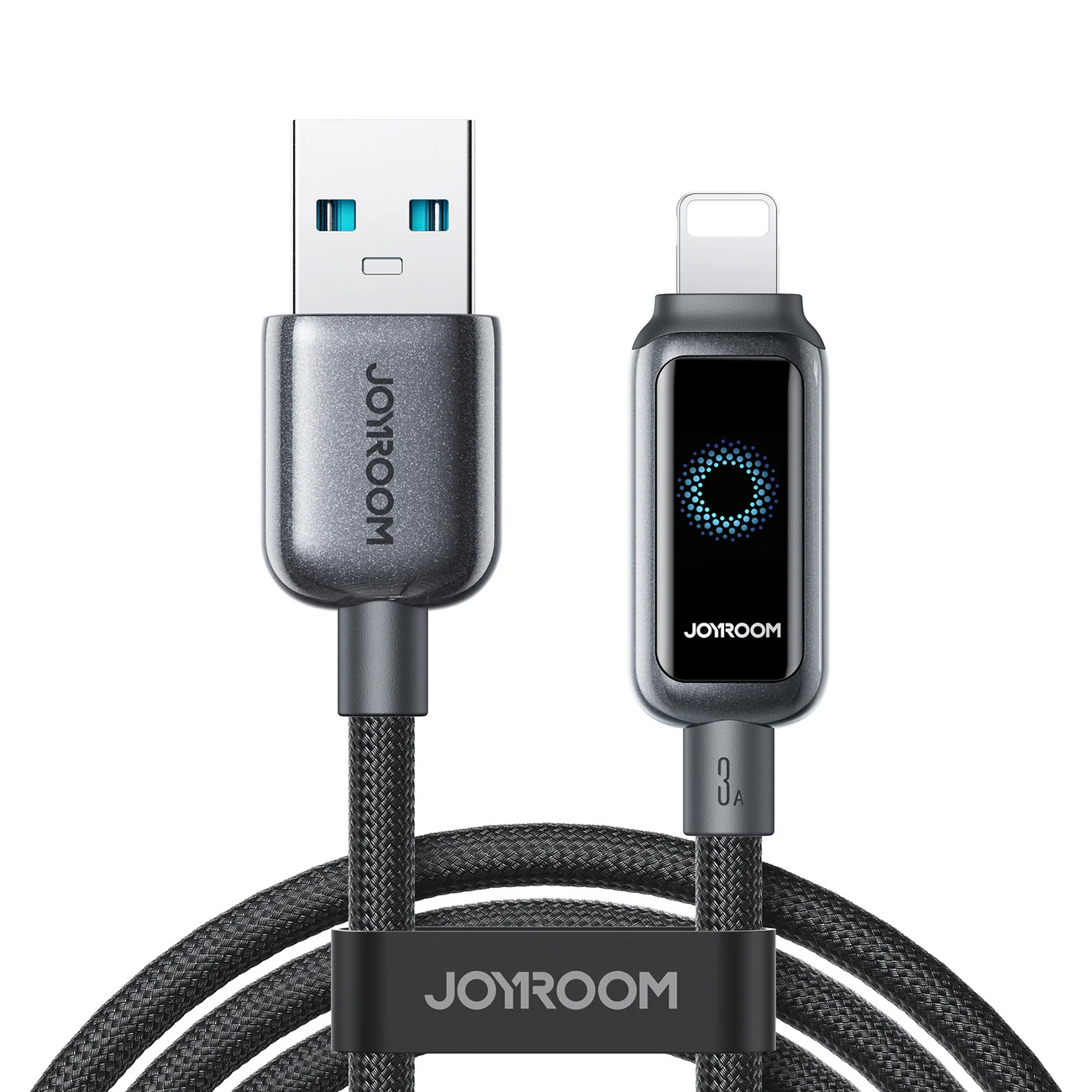 Joyroom S-A55 StarFlight USB-A–Lightning kabelis, 3 A, 1,2 m, melns