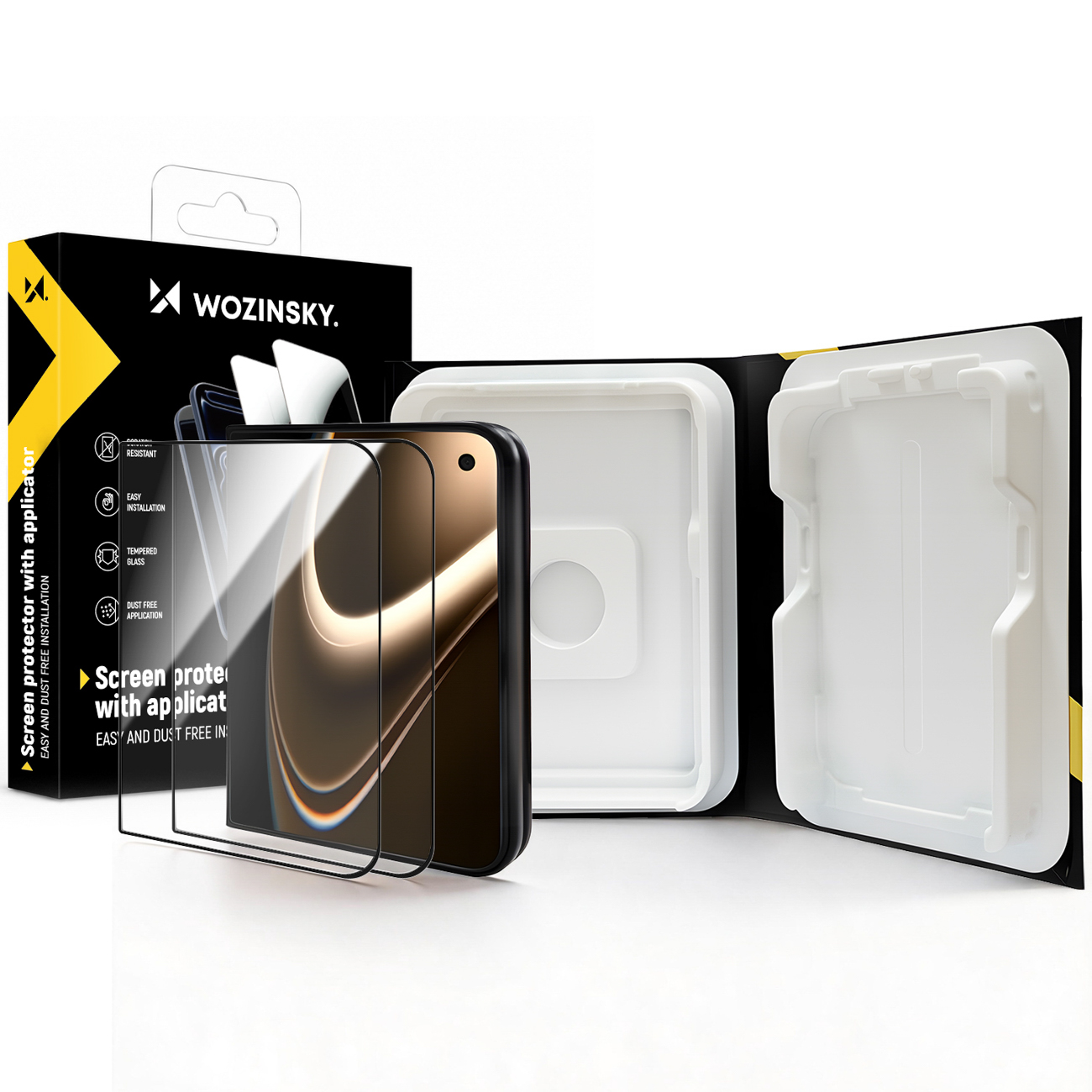 Wozinsky EasyFit Clear Glass rūdīts stikls tālrunim iPhone Duo, 2 gab.