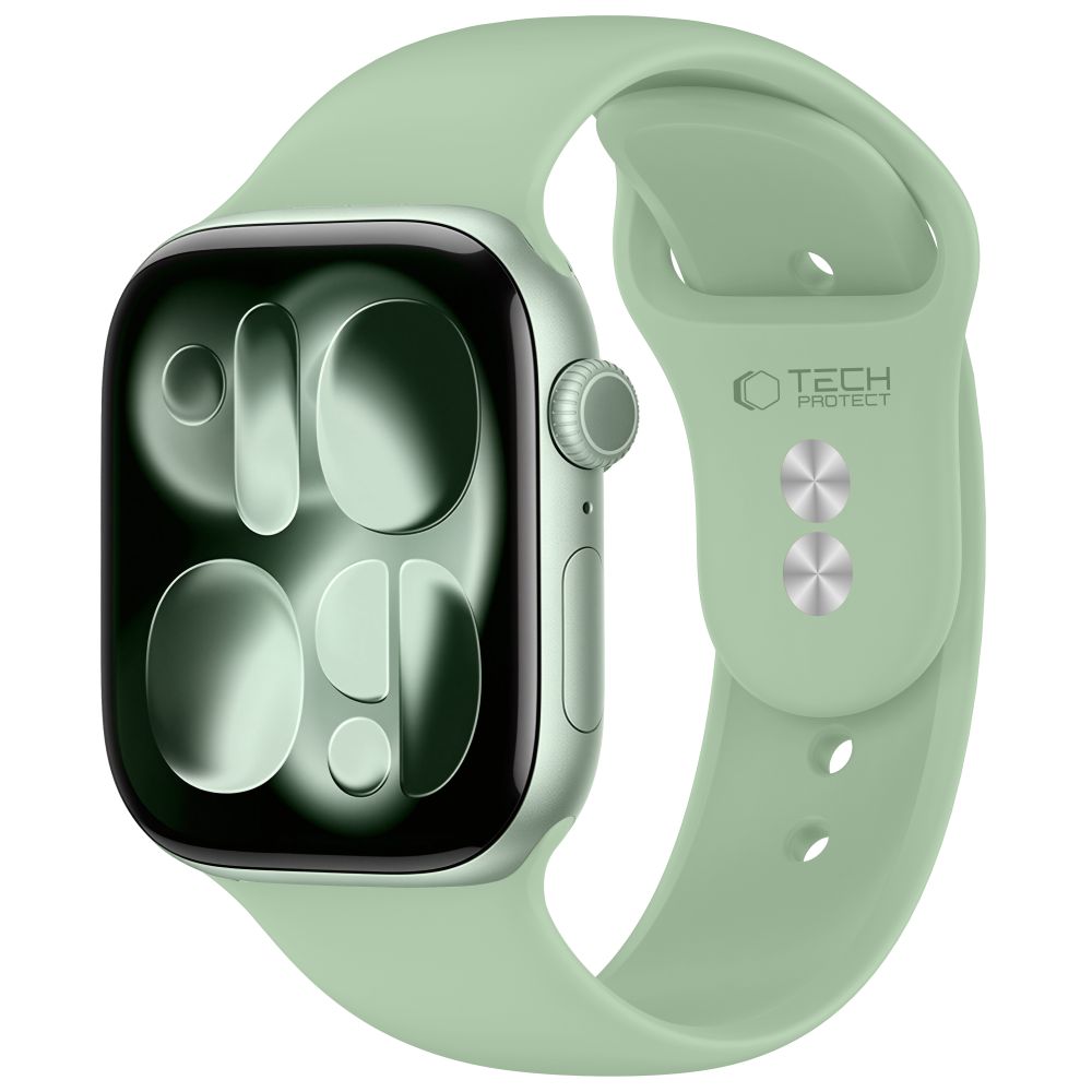 Tech-Protect silikona siksniņa Apple Watch 40/41/42 mm pulkstenim, gaiši zaļa