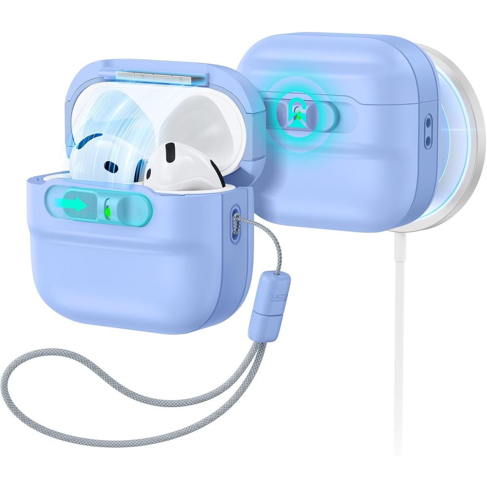 ESR Pulse HaloLock MagSafe  Apple AirPods 4 / 5 vāciņš, gaiši zils