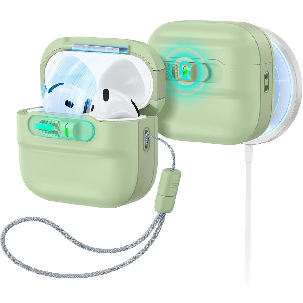 ESR Pulse HaloLock MagSafe  Apple AirPods 4 / 5 vāciņš, gaiši zaļš