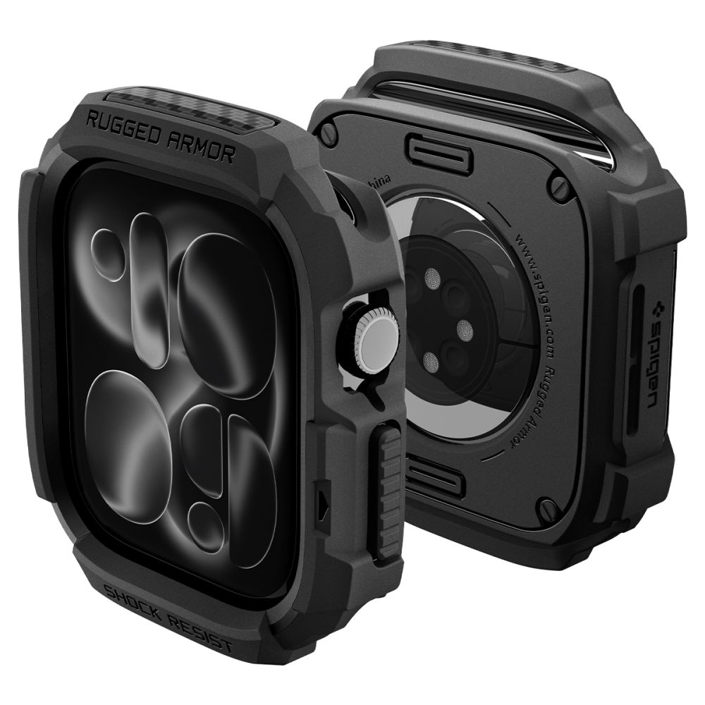 Spigen Rugged Armor  Apple Watch 46 mm vāciņš, matēti melns