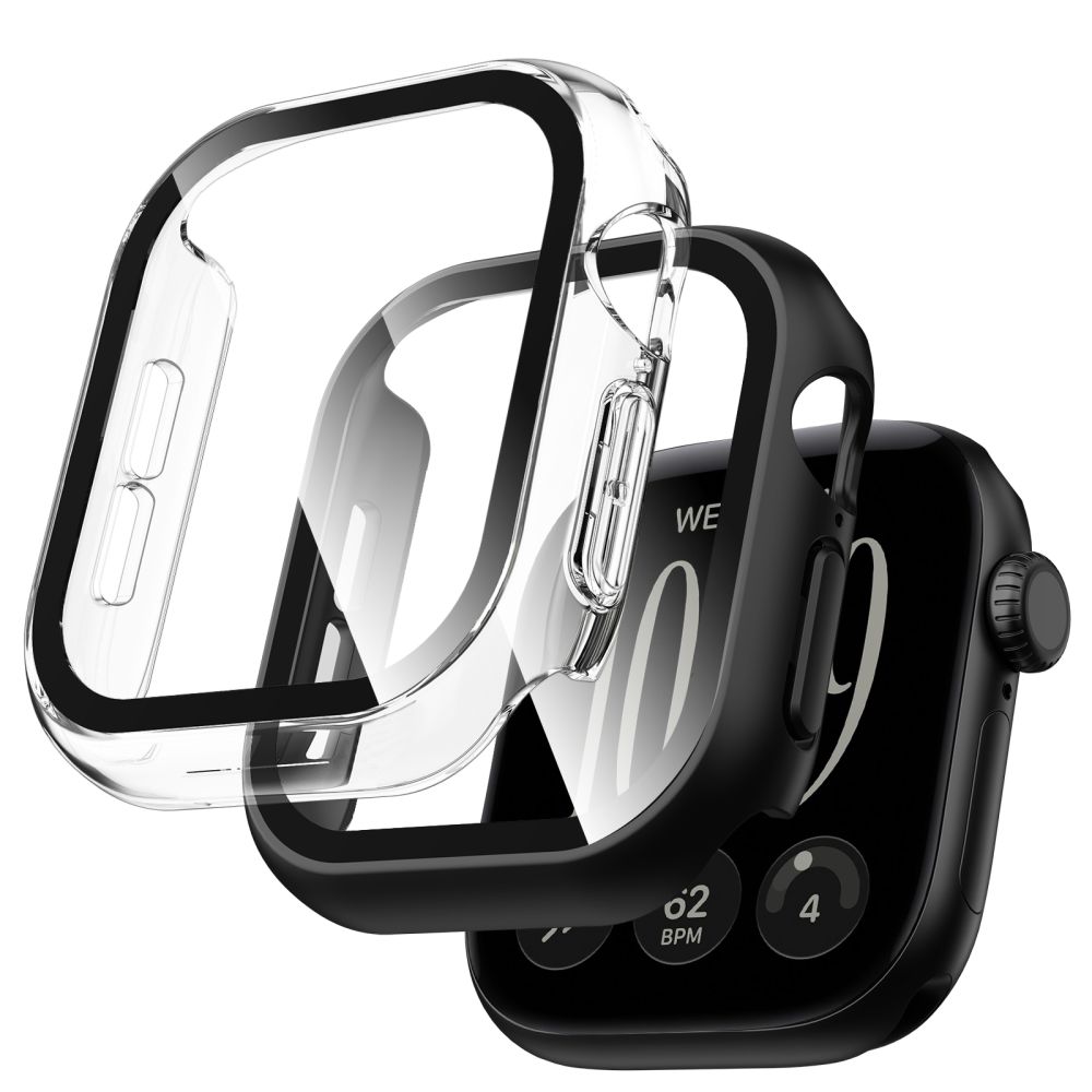 Tech-Protect Defense Black & Clear 2-Pack Case for Apple Watch 42 mm