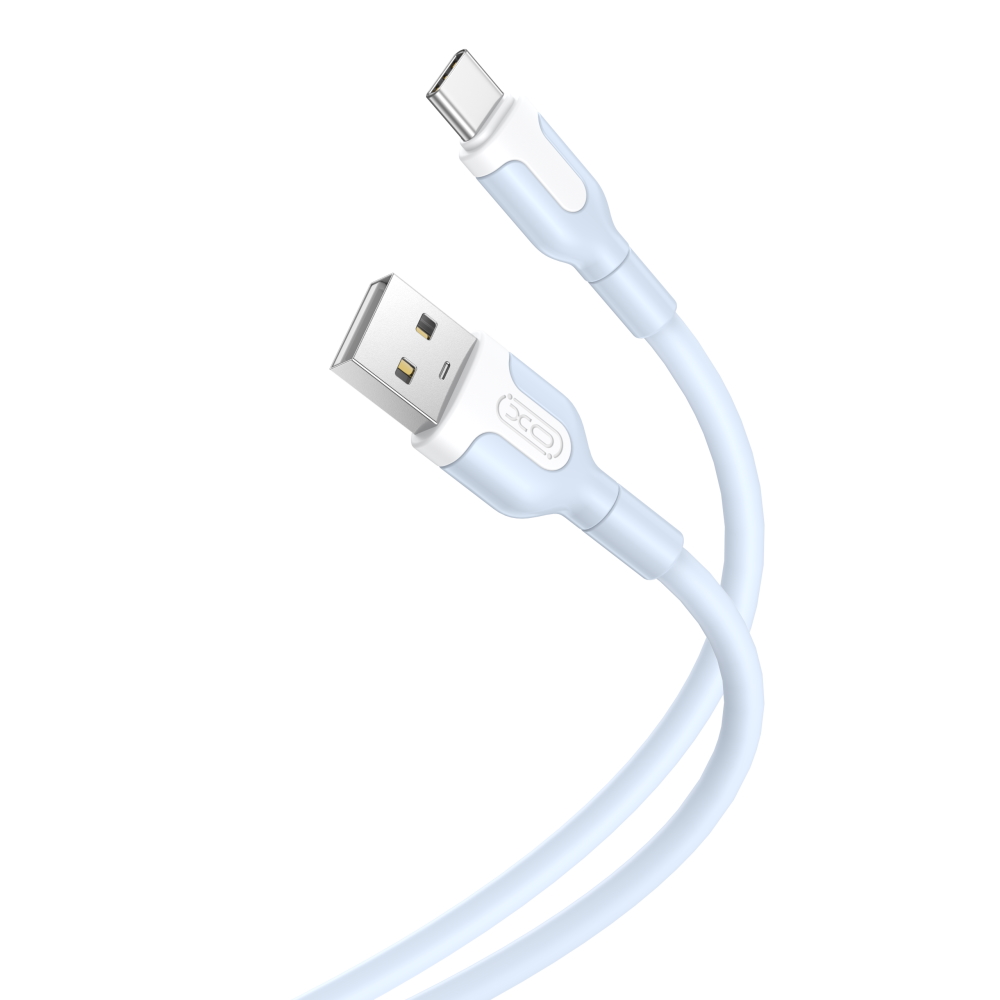 XO NB212 USB–USB-C kabelis, 1,0 m, 2,1 A, zils