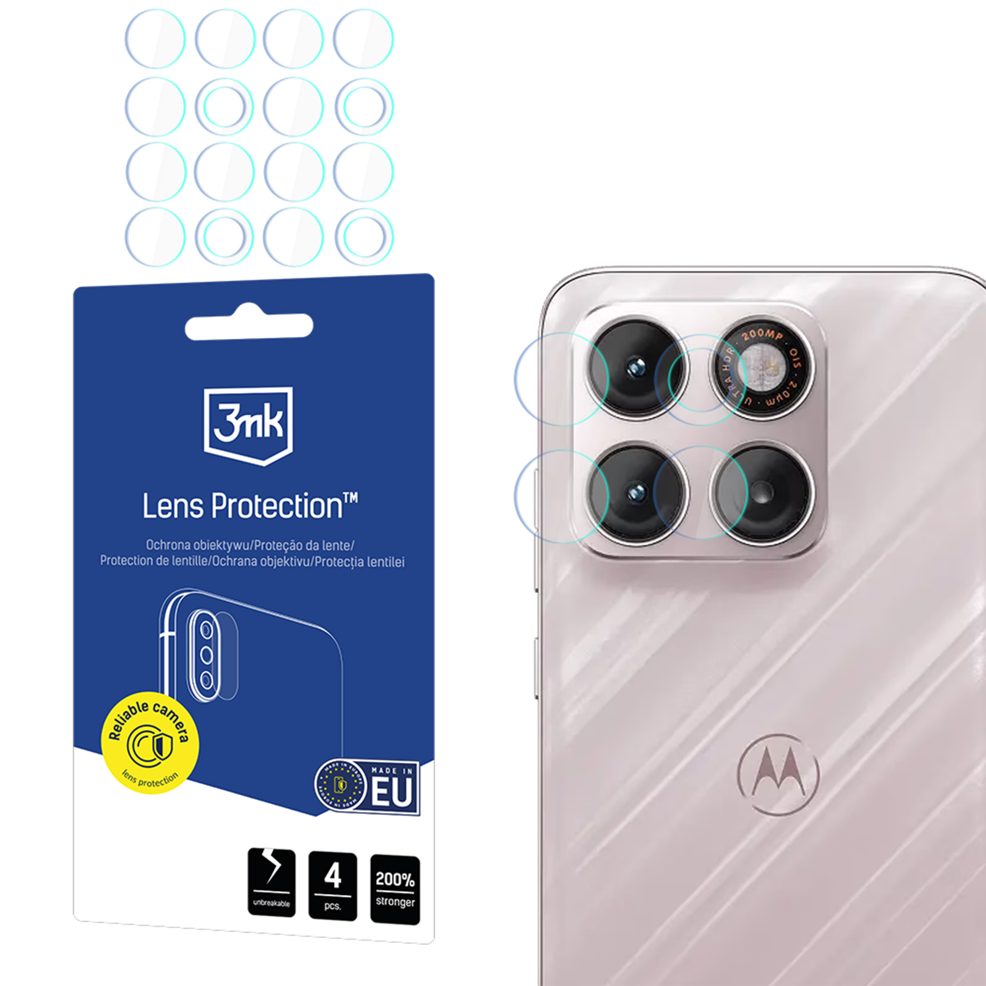 Motorola Edge 70 Plus – 3mk Lens Protection – kameras objektīvu aizsargs