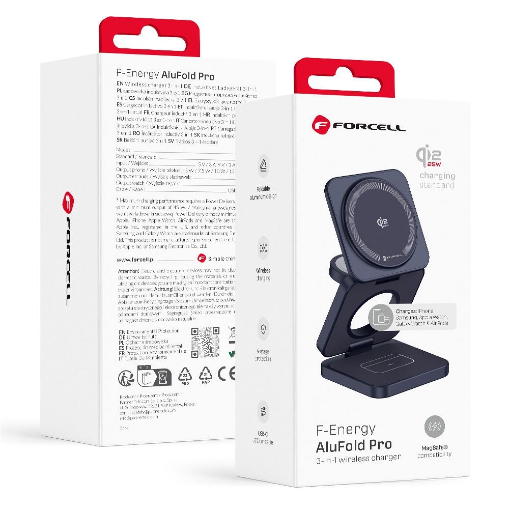 FORCELL AluFold Pro 25W 3in1 Qi