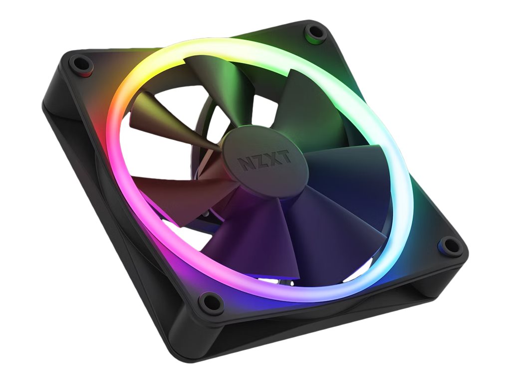 NZXT F120 RGB – trīs 120 mm ventilatoru komplekts, melns (RF-R12TF-B1)