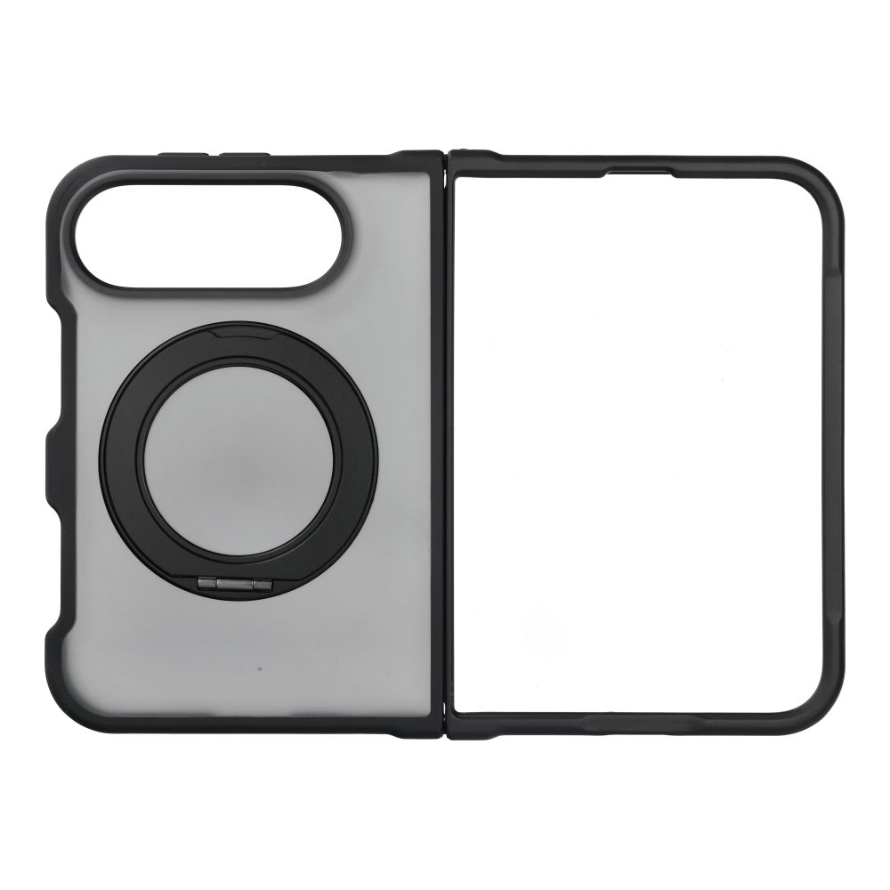 Melns Forcell F-Protect 4sD-i Smoke Hybrid Kickstand Premium vāciņš modelim iPhone Duo, saderīgs ar MagSafe