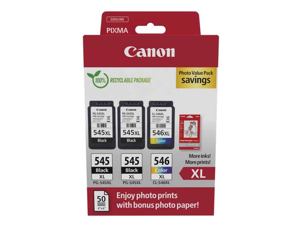 Canon PG-545XL×2 / CL-546XL tintes kasetņu