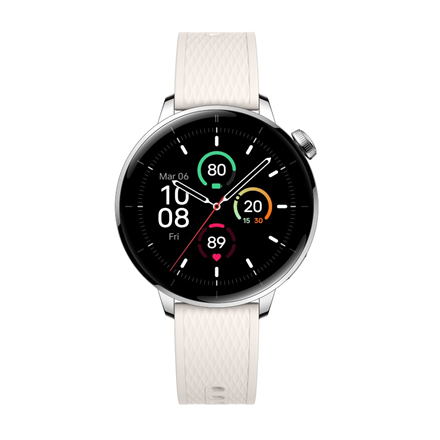 Sudraba krāsas tērauda viedpulkstenis OnePlus Watch 3, 43 mm, 1,32 collu AMOLED, GPS