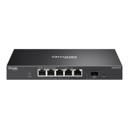 Viegli pārvaldāms komutators TP-Link Omada ES206XPP-M2, 5 × 2.5G BASE-T, 1 × 10GE SFP+, 4 × PoE++