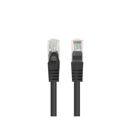 Lanberg PCU6-20CC-0050-BK Cat 6 UTP tīkla komutācijas kabelis, 0,5 m, melns, 10 gab. iepakojums