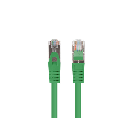 Zaļš Lanberg CAT.6 FTP 1 m komutācijas kabelis, pārbaudīts ar Fluke, 10 gab., PCF6-20CC-0100-G
