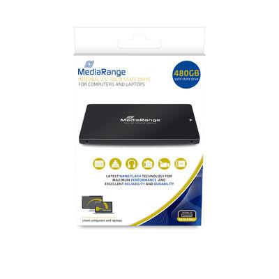 MediaRange MR1003 2,5" SSD, 480 GB, Serial ATA III, TLC NAND, rakstīšana 480 MB/s, lasīšana 550 MB/s