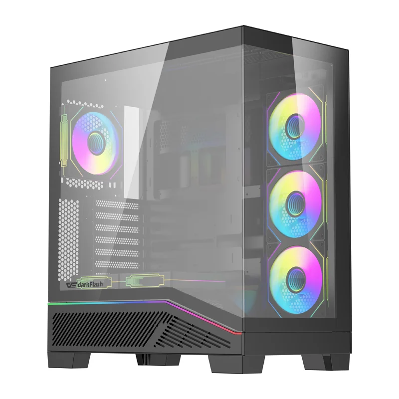 Datora korpuss DarkFlash K430 + 6 ventilatori (melns)