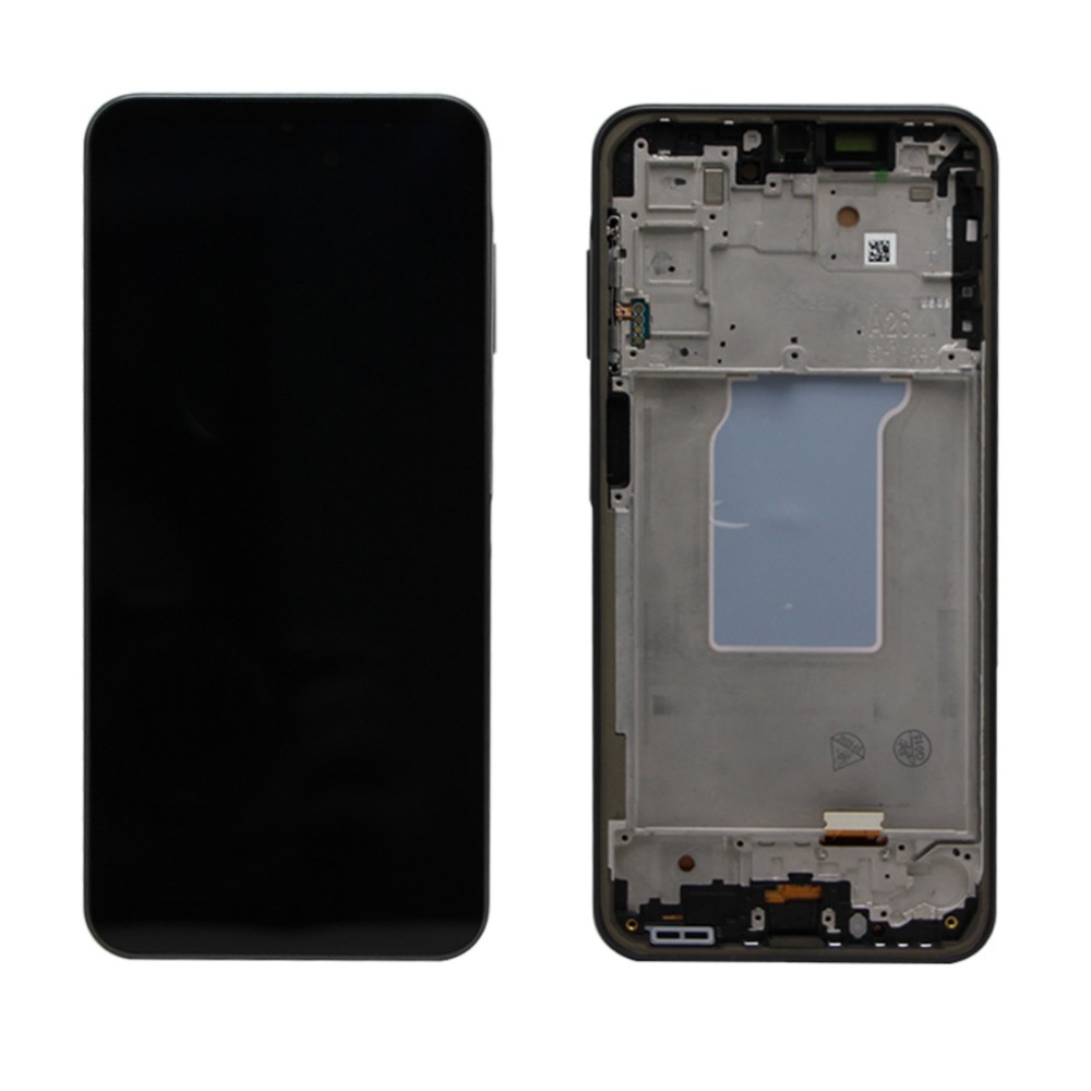 OLED skārienekrāns ar rāmi Samsung A266 A26 5G, faktiskajā izmērā