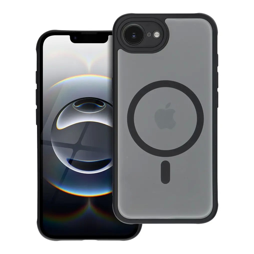 FULL MATTE MAG COVER viedtālruņa apvalks saderīgs ar MagSafe iPhone 16E (SE 4 2025) melna