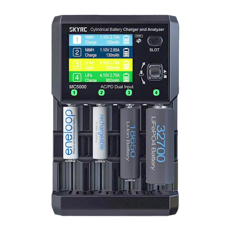 SkyRC MC5000 akumulatoru lādētājs un analizators, USB-C