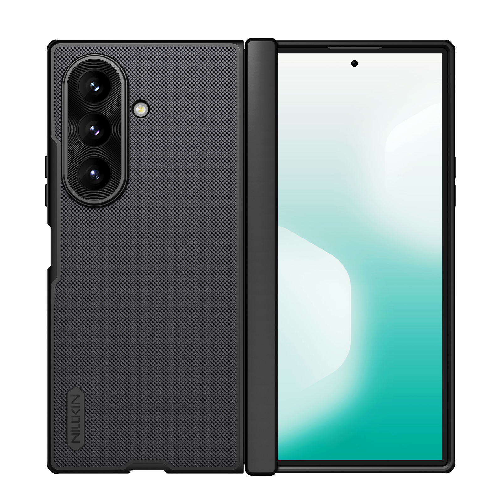 Nillkin Super Frosted Shield Fold magnētisks maciņš Samsung Galaxy Z Fold 8 Ultra ar MagSafe atbalstu – melns