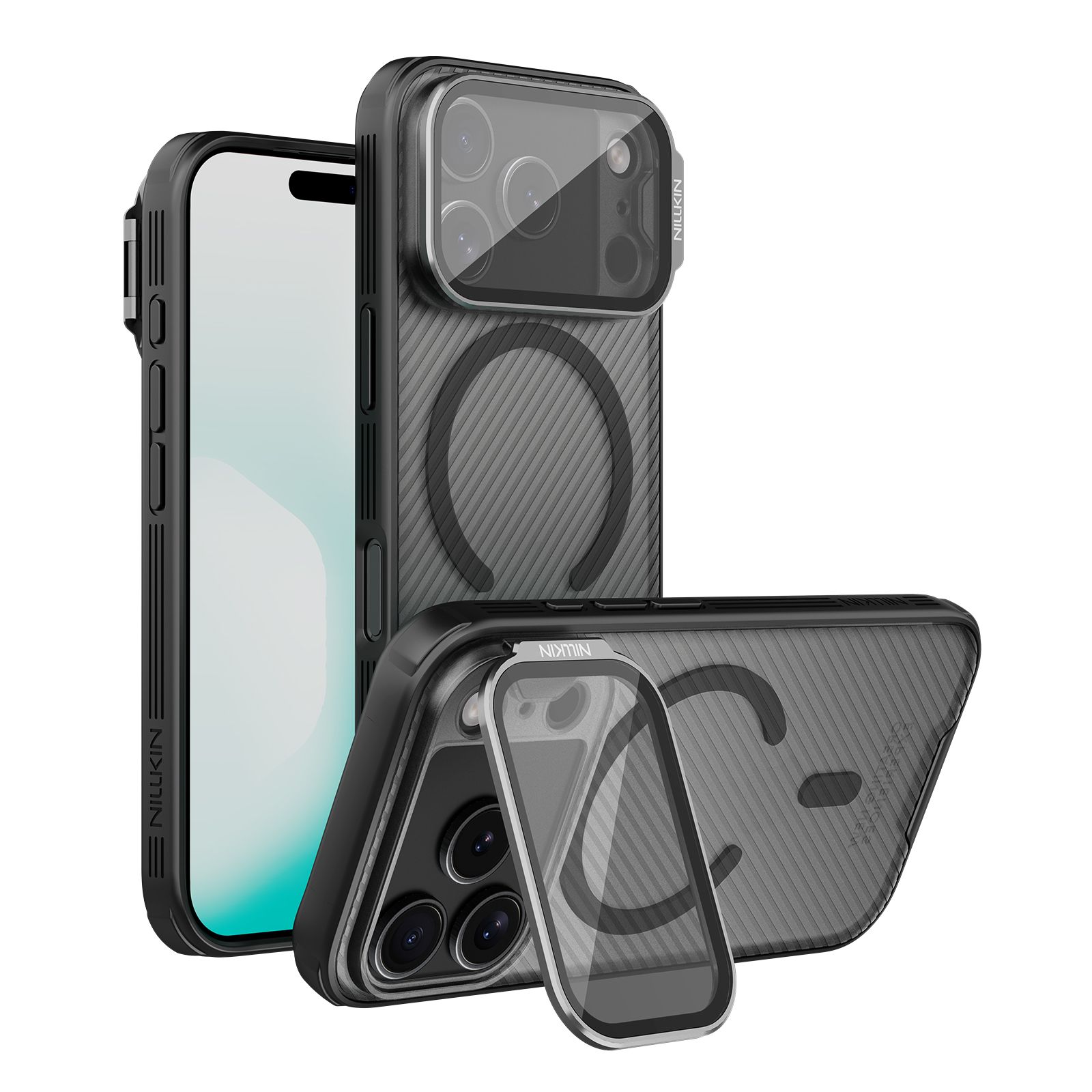 Nillkin CamShield Prop magnētiskais vāciņš iPhone 17 Pro / iPhone 18 Pro, melns