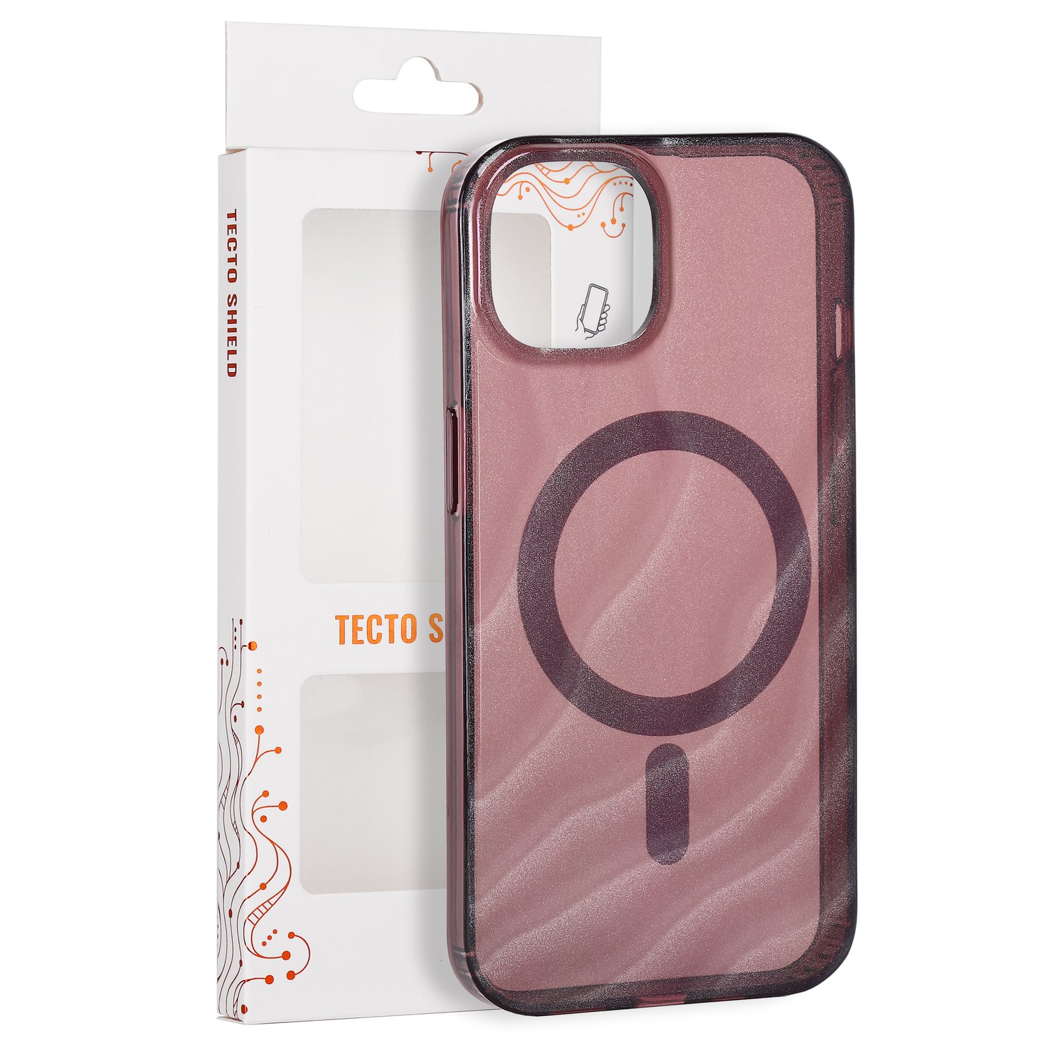 „Tecto Shield Desert Mag“ vāciņš modelim iPhone 13 / 14 6,1", sarkankoka krāsā