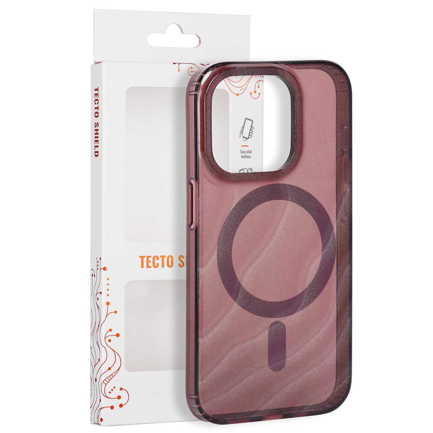 „Tecto Shield Desert Mag“ vāciņš modelim iPhone 15 Pro Max 6,7", sarkankoka krāsā