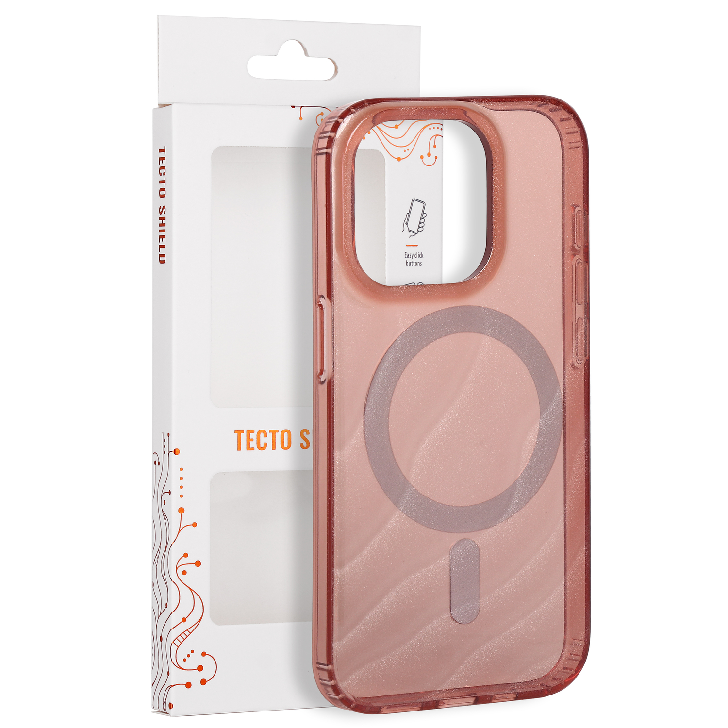 „Tecto Shield Desert Mag“ vāciņš modelim iPhone 15 Pro 6,1", terakotas krāsā