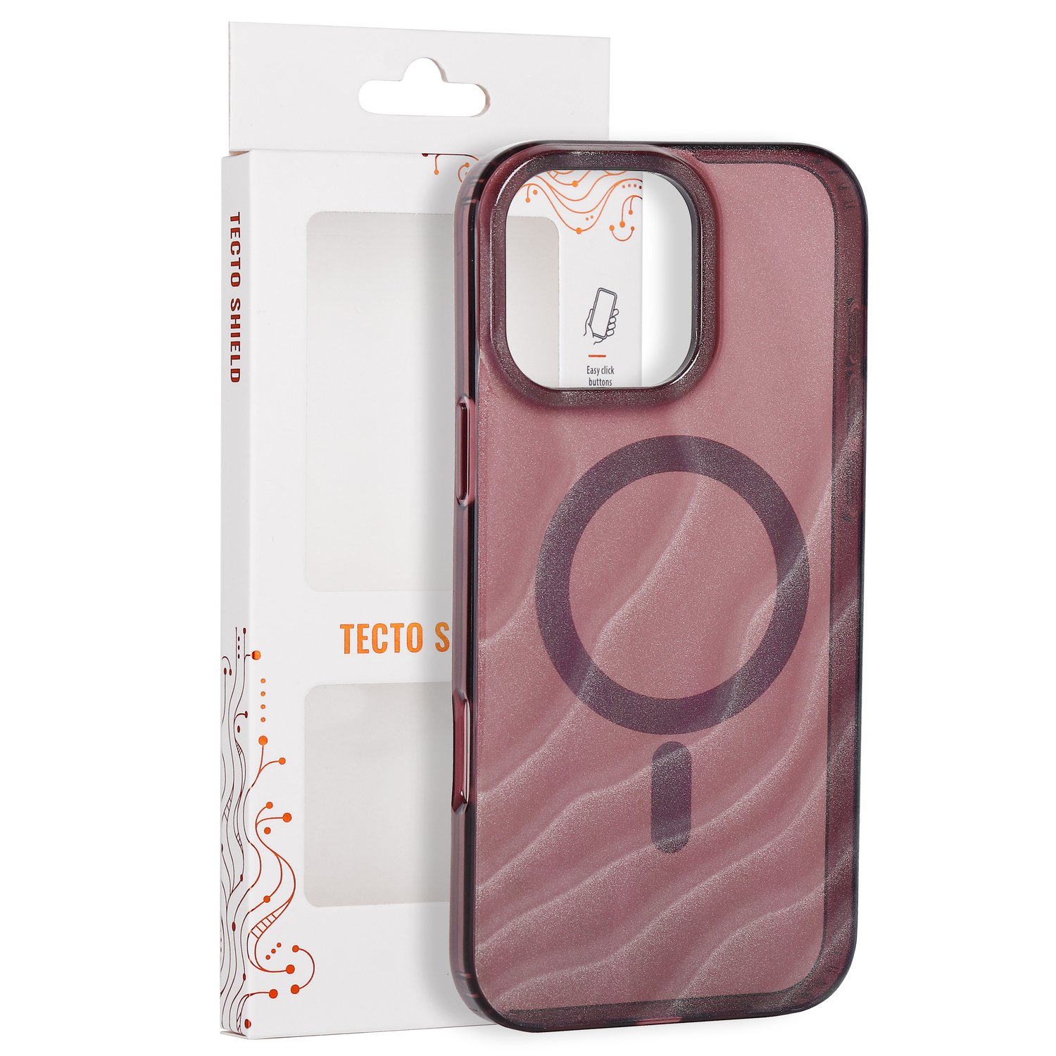„Tecto Shield Desert Mag“ vāciņš modelim iPhone 16 Pro Max 6,9", sarkankoka krāsā