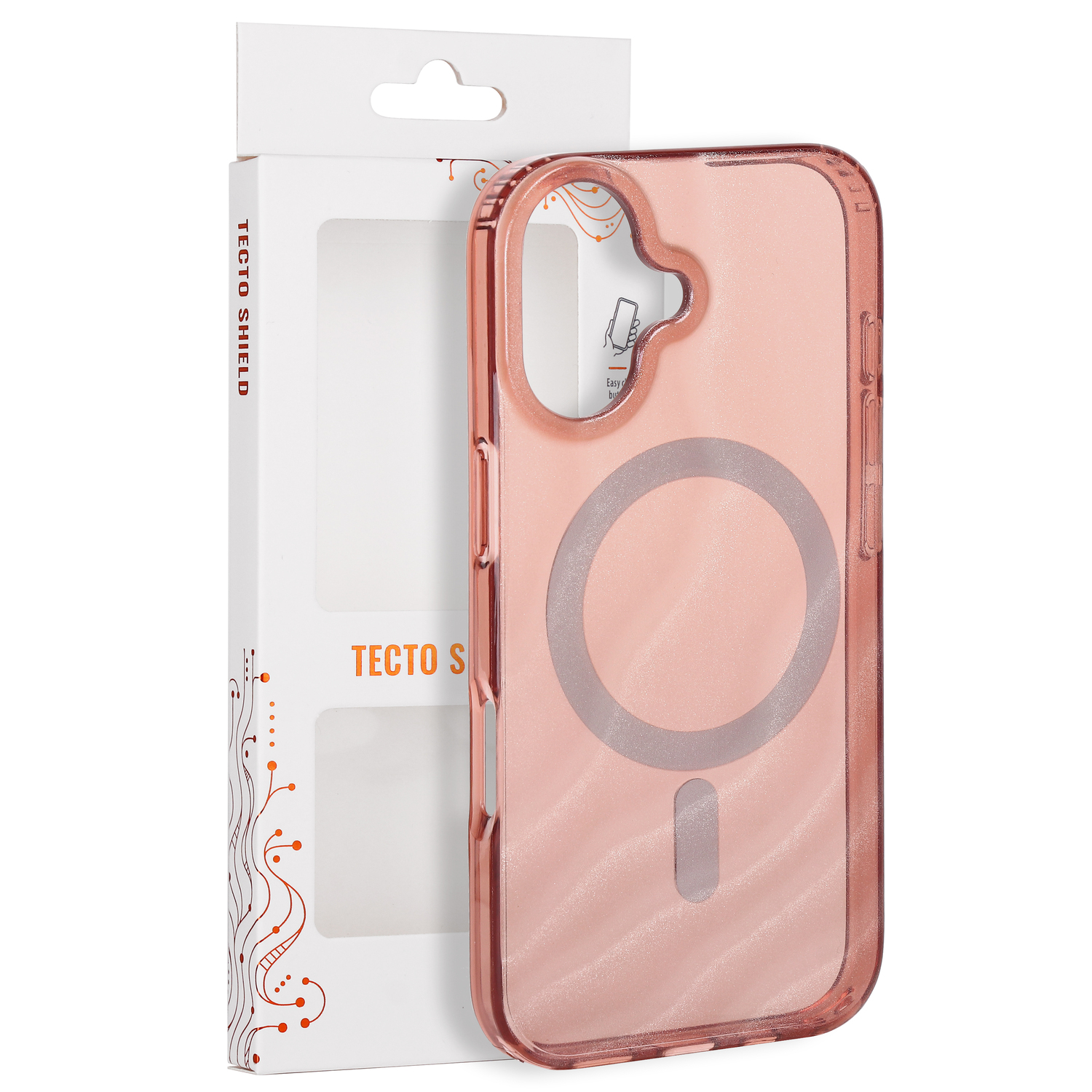 „Tecto Shield Desert Mag“ vāciņš modelim iPhone 17 6,3", terakotas krāsā