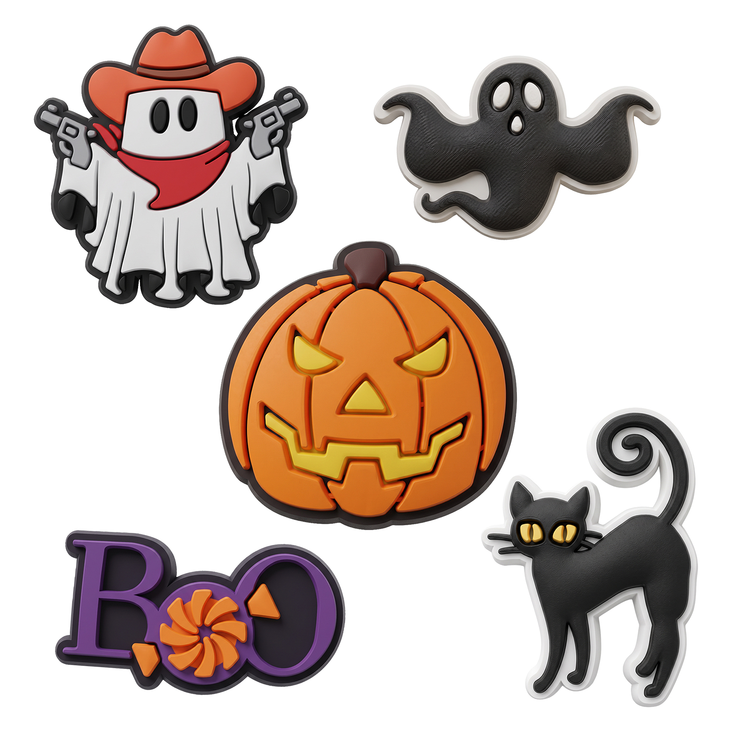 3D „boo“ uzlīmju komplekts, 5 gab.