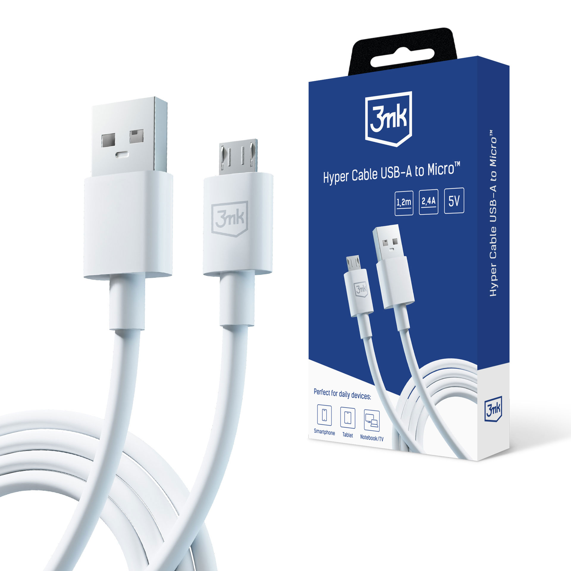 3mk Protection 3mk Hyper USB-A–Micro-USB kabelis