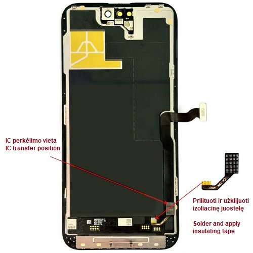 LTPO Soft OLED ekrāns iPhone 14 Pro Max, 120 Hz