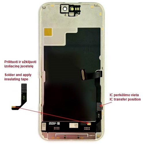 Ekrāns modelim iPhone 15 Pro, LTPO Soft OLED, 120 Hz