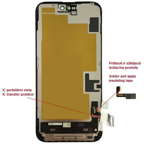 LTPO Soft OLED ekrāns iPhone 15 Plus, 60 Hz
